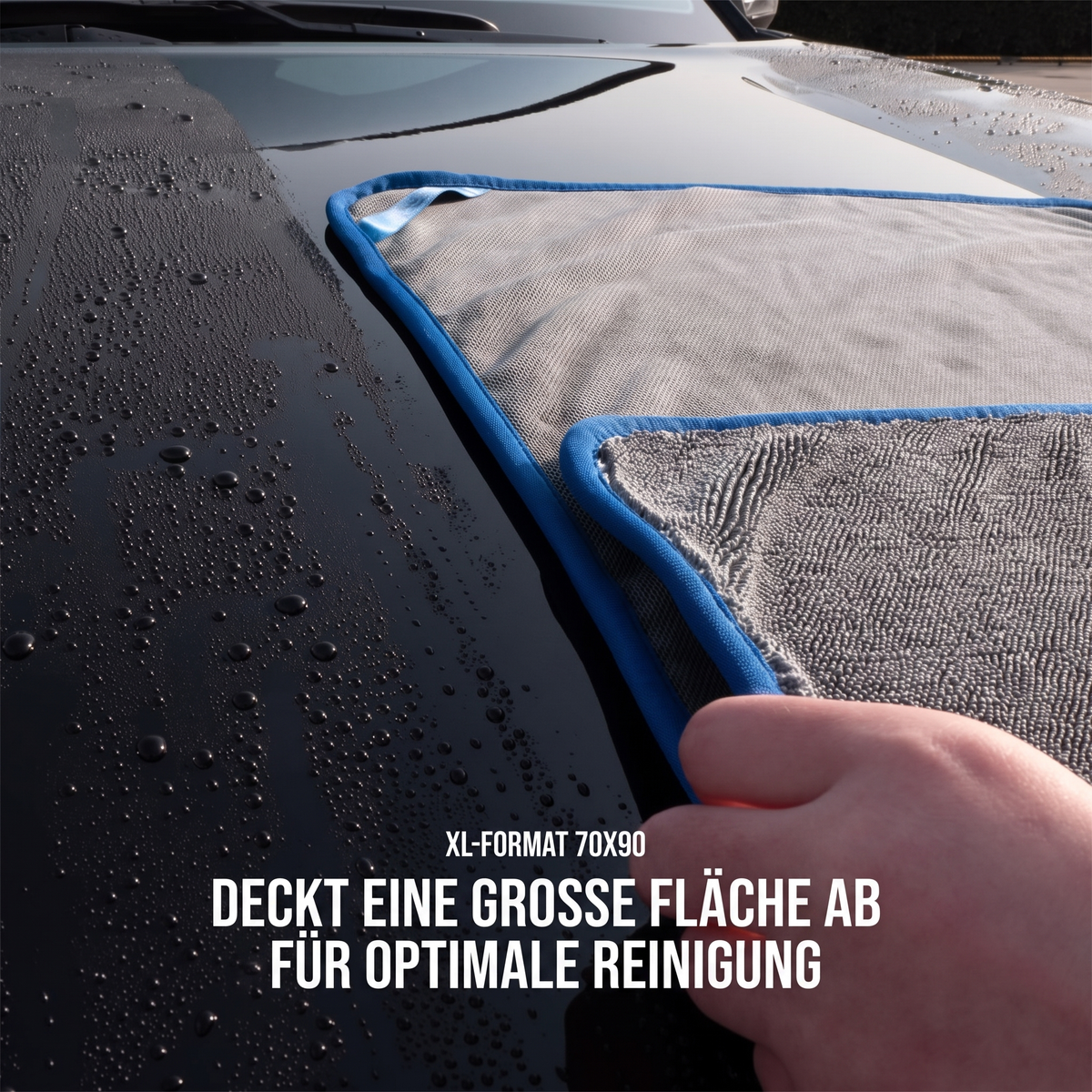 XL-Format 70x90 deckt eine grosse Flaeche ab