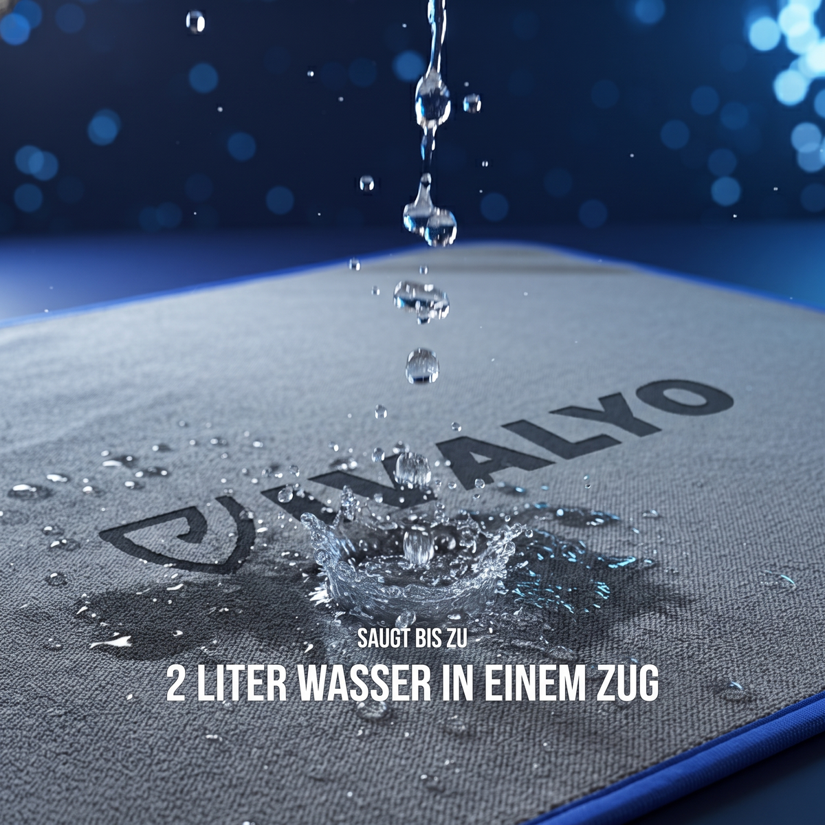 Saugt bis zu 2 Liter Wasser in einem Zug